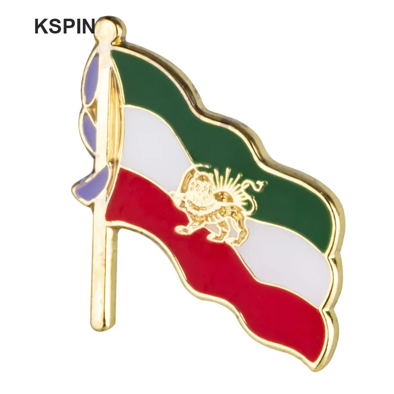 Iran Flag Laple Pin Badge Brooch
