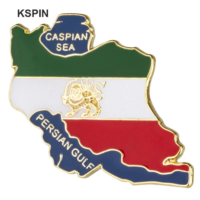 Iran Flag Laple Pin Badge Brooch
