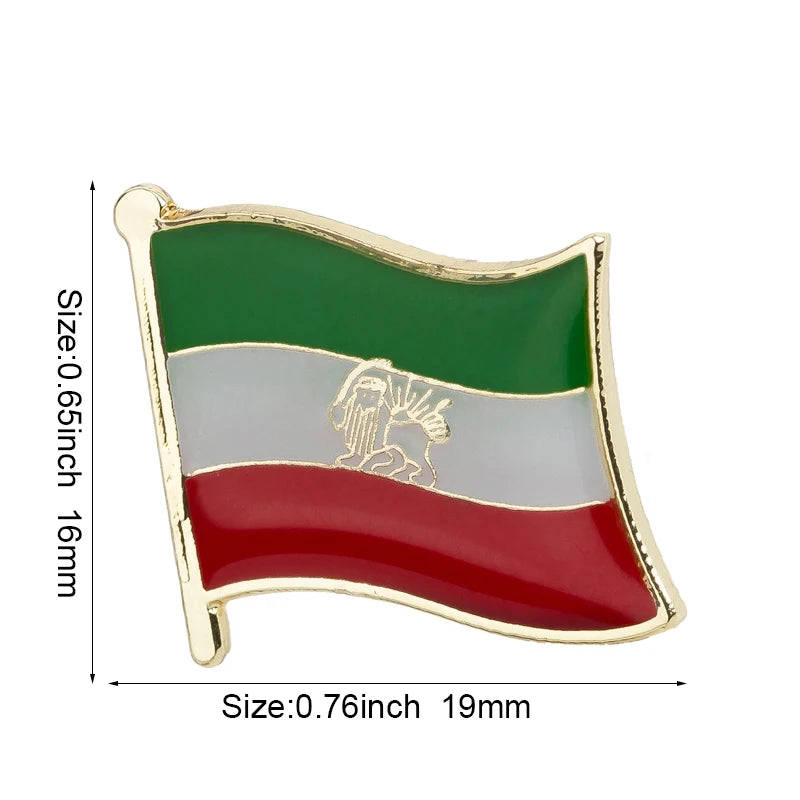 Iran Flag Laple Pin Badge Brooch
