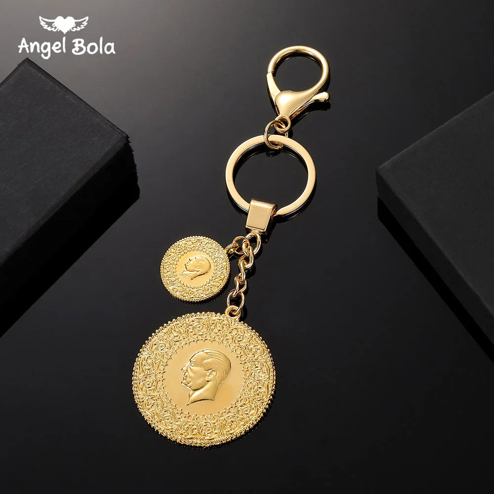 Gold Color Muslim Islamic Allah Coin Earrings for Women/Girls Iran Persian Turkish Jewelry Drop Earring Arab Coins Middle East