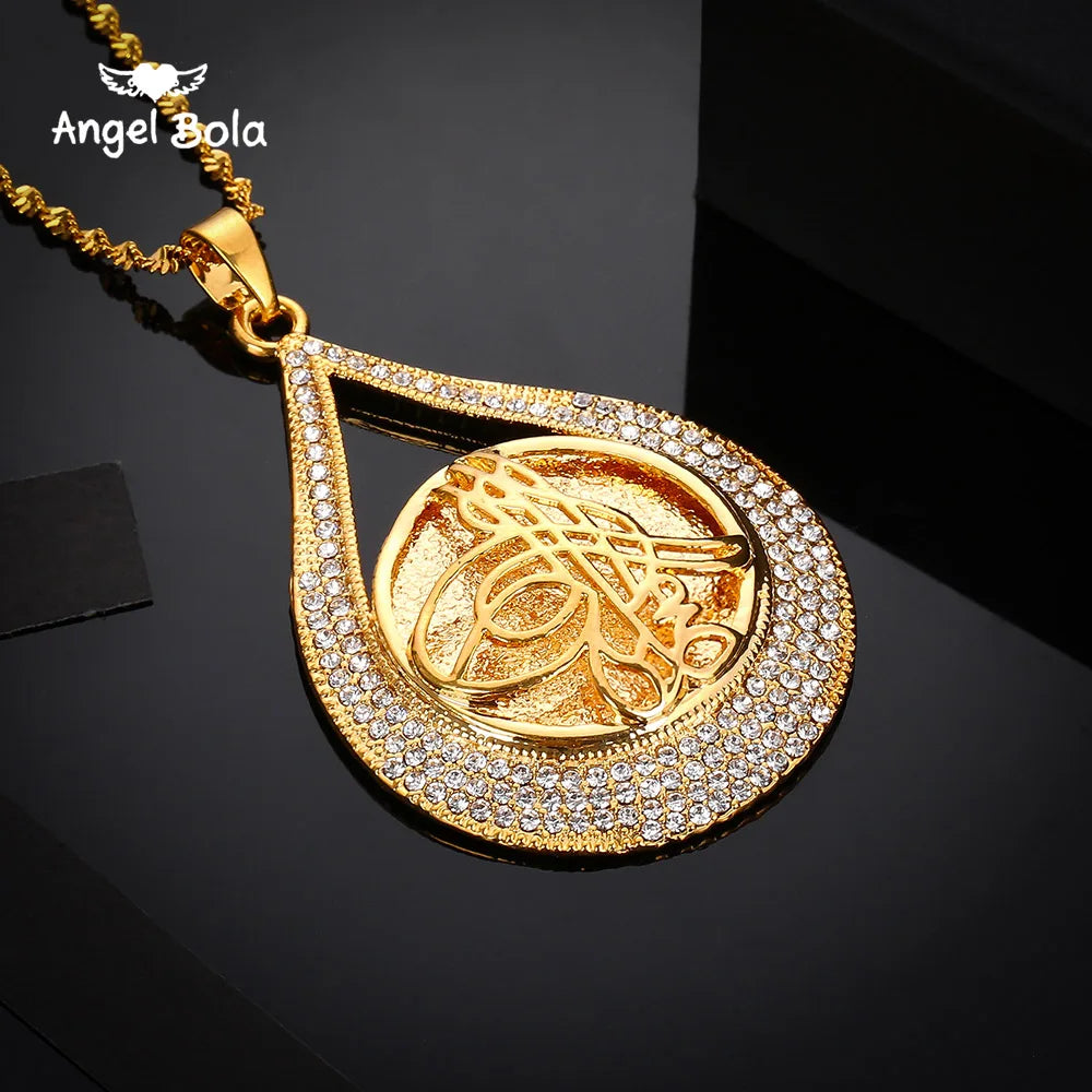 Gold Color Muslim Islamic Allah Coin Earrings for Women/Girls Iran Persian Turkish Jewelry Drop Earring Arab Coins Middle East