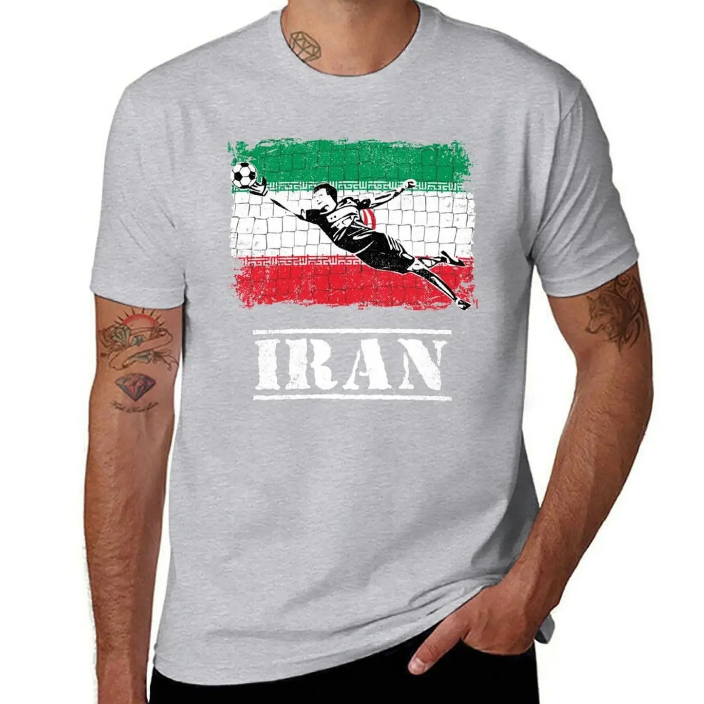 Iran Soccer Goalie Goal Keeper Shirt T-Shirt summer top essential t shirt korean fashion mens graphic t-shirts hip hop