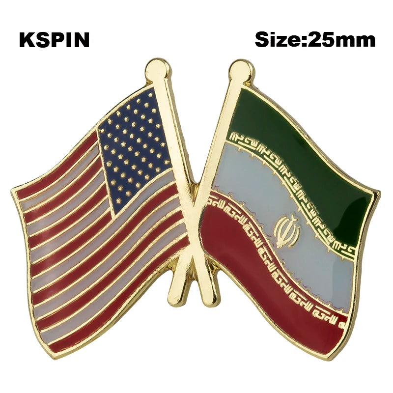 Iran  Flag Laple Pin Badge Brooch