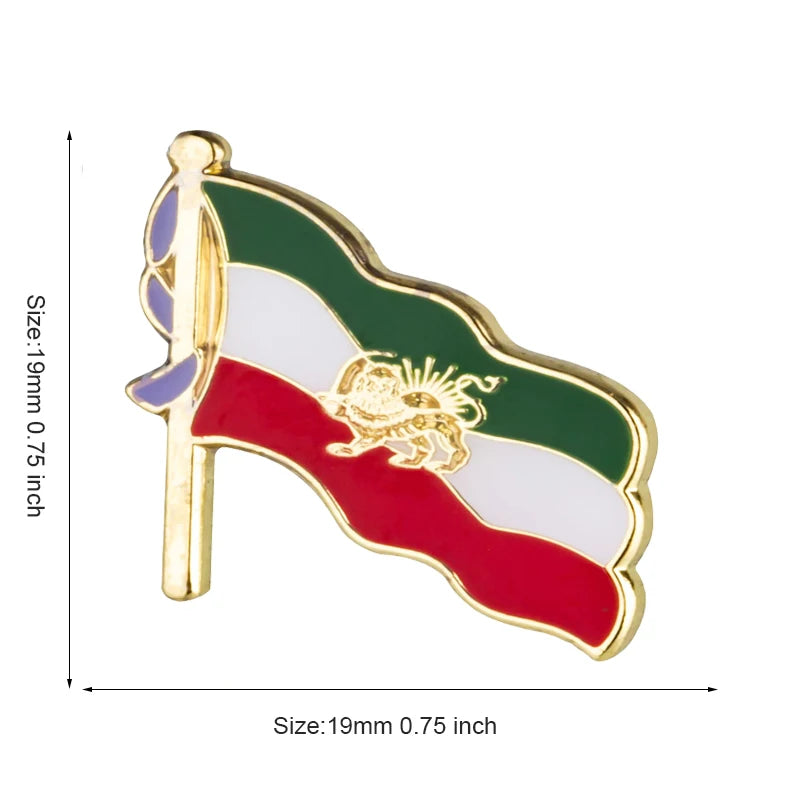 Iran  Flag Laple Pin Badge Brooch