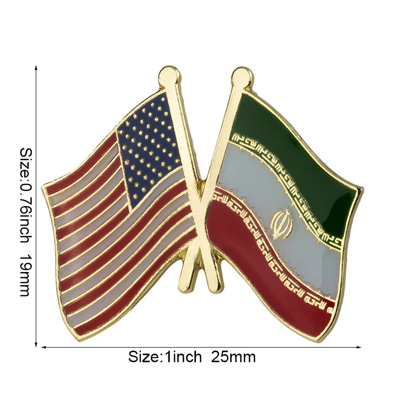 Iran  Flag Laple Pin Badge Brooch