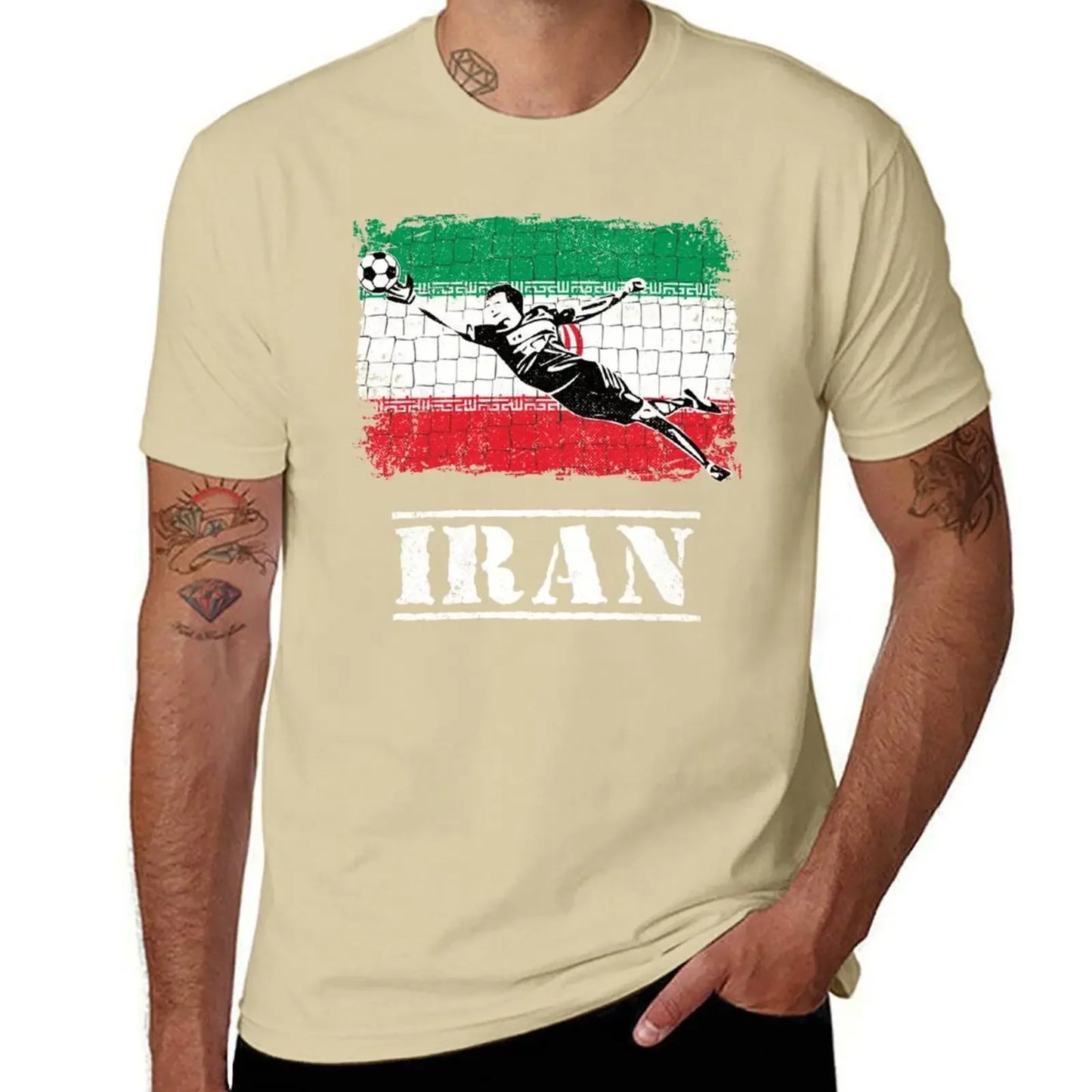 Iran Soccer Goalie Goal Keeper Shirt T-Shirt summer top essential t shirt korean fashion mens graphic t-shirts hip hop