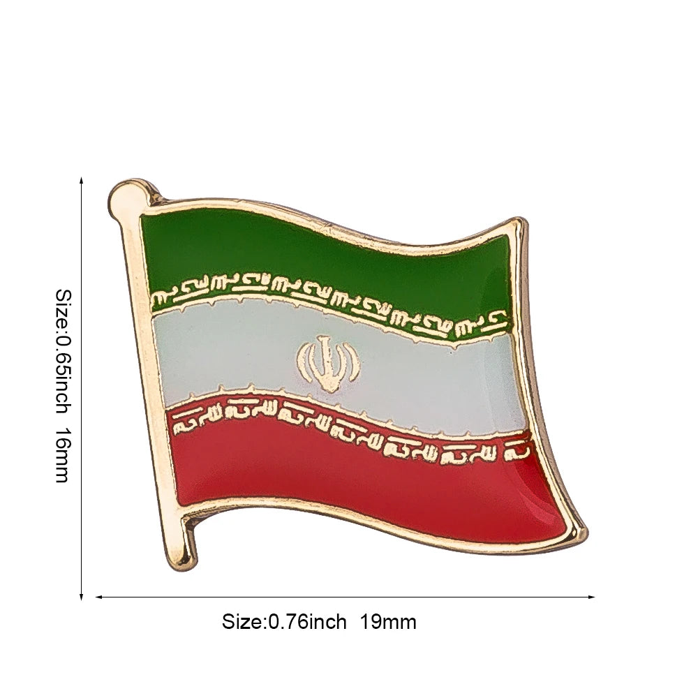 Iran  Flag Laple Pin Badge Brooch