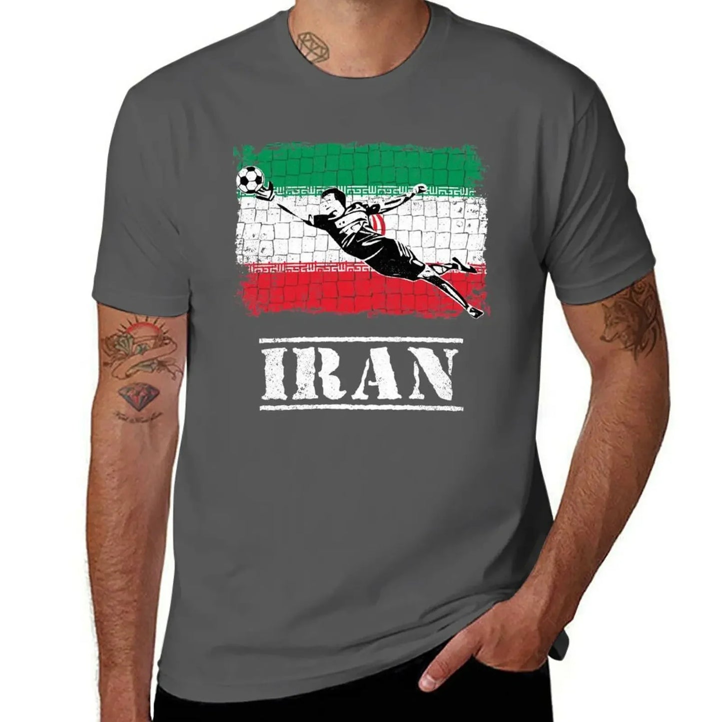 Iran Soccer Goalie Goal Keeper Shirt T-Shirt summer top essential t shirt korean fashion mens graphic t-shirts hip hop