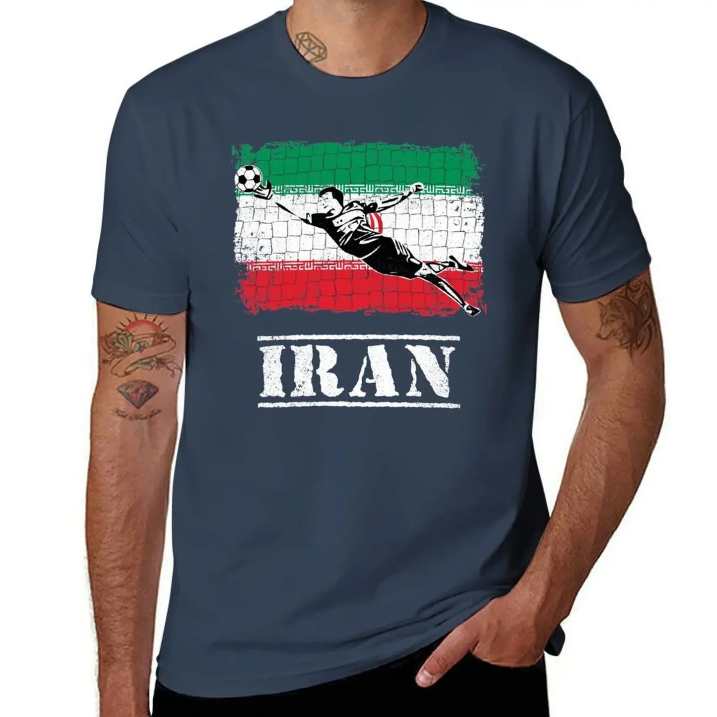 Iran Soccer Goalie Goal Keeper Shirt T-Shirt summer top essential t shirt korean fashion mens graphic t-shirts hip hop