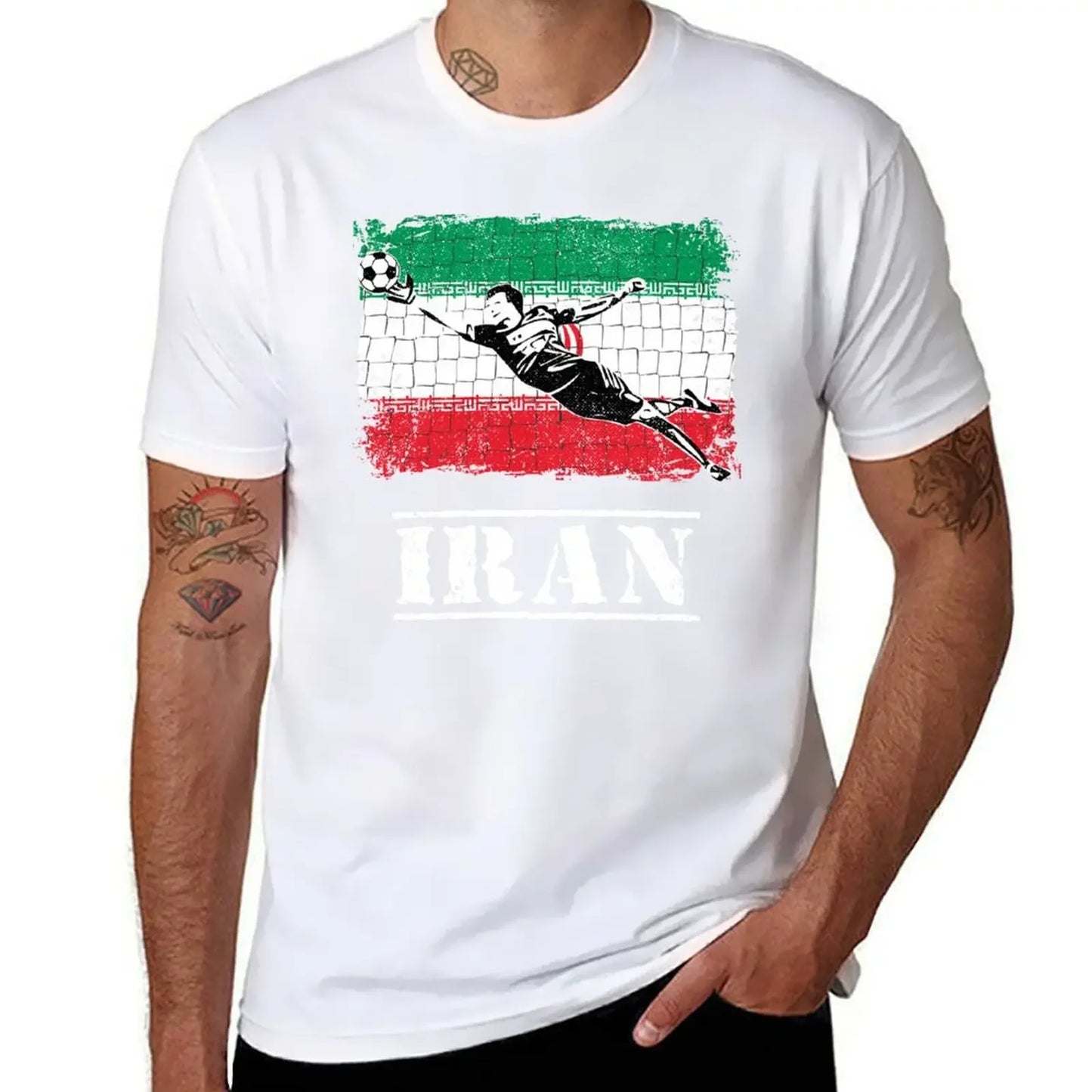 Iran Soccer Goalie Goal Keeper Shirt T-Shirt summer top essential t shirt korean fashion mens graphic t-shirts hip hop