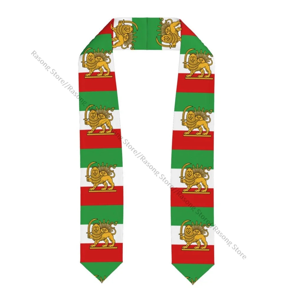 Graduation Stole for Academic Commencement Unisex Tricolour Flag Of Iran Adult Choir Stole Adult Honor Shawl