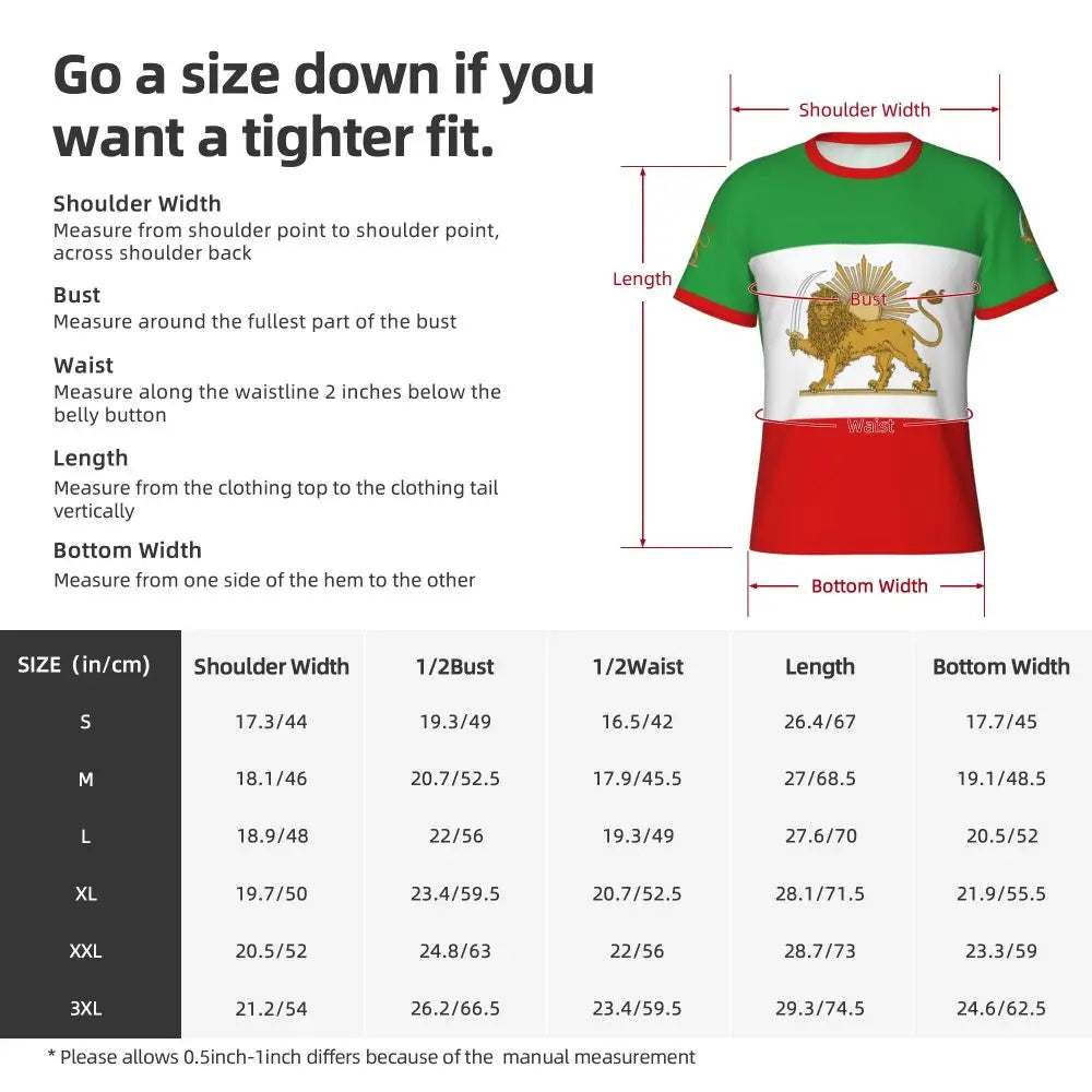 Iran Lions Flag 3D Printed T-shirt Men Running Sport Skinny Short Tee Shirt Male Gym Fitness Bodybuilding Workout Tops Clothing