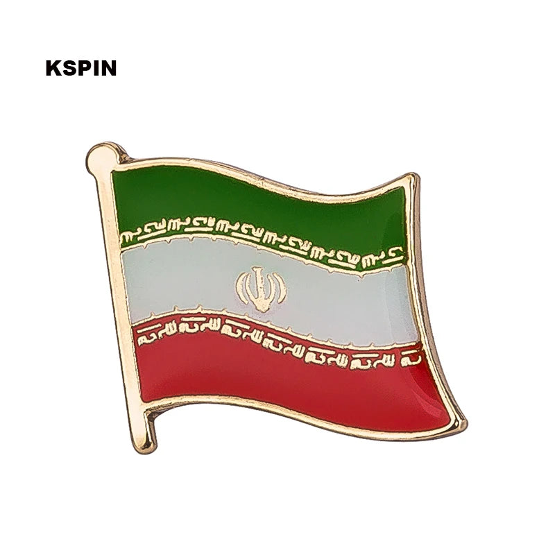 Iran  Flag Laple Pin Badge Brooch