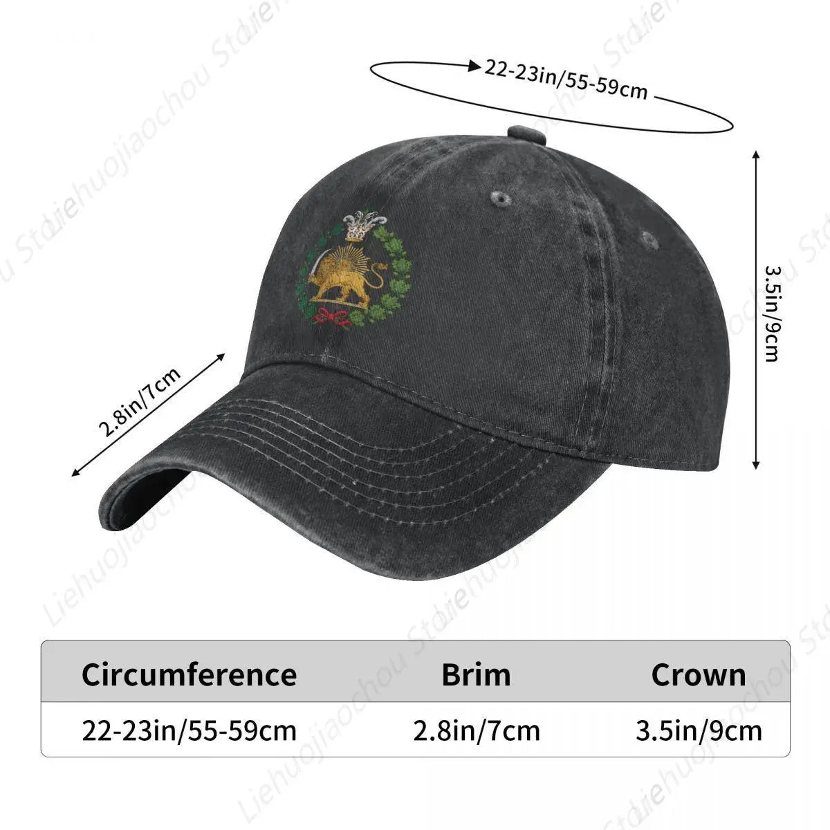 National Flag Multicolor Hat Peaked Women's Cap Shir O Khorshid Lion Iran Lion And Sun Symbol Personalized Visor Protection Hats