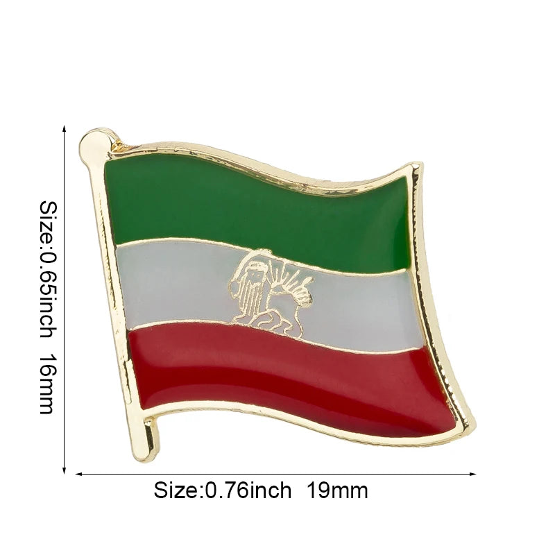 Iran  Flag Laple Pin Badge Brooch