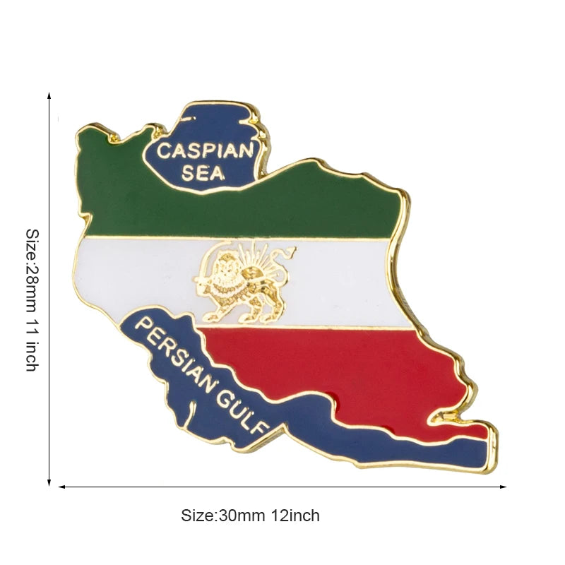 Iran  Flag Laple Pin Badge Brooch