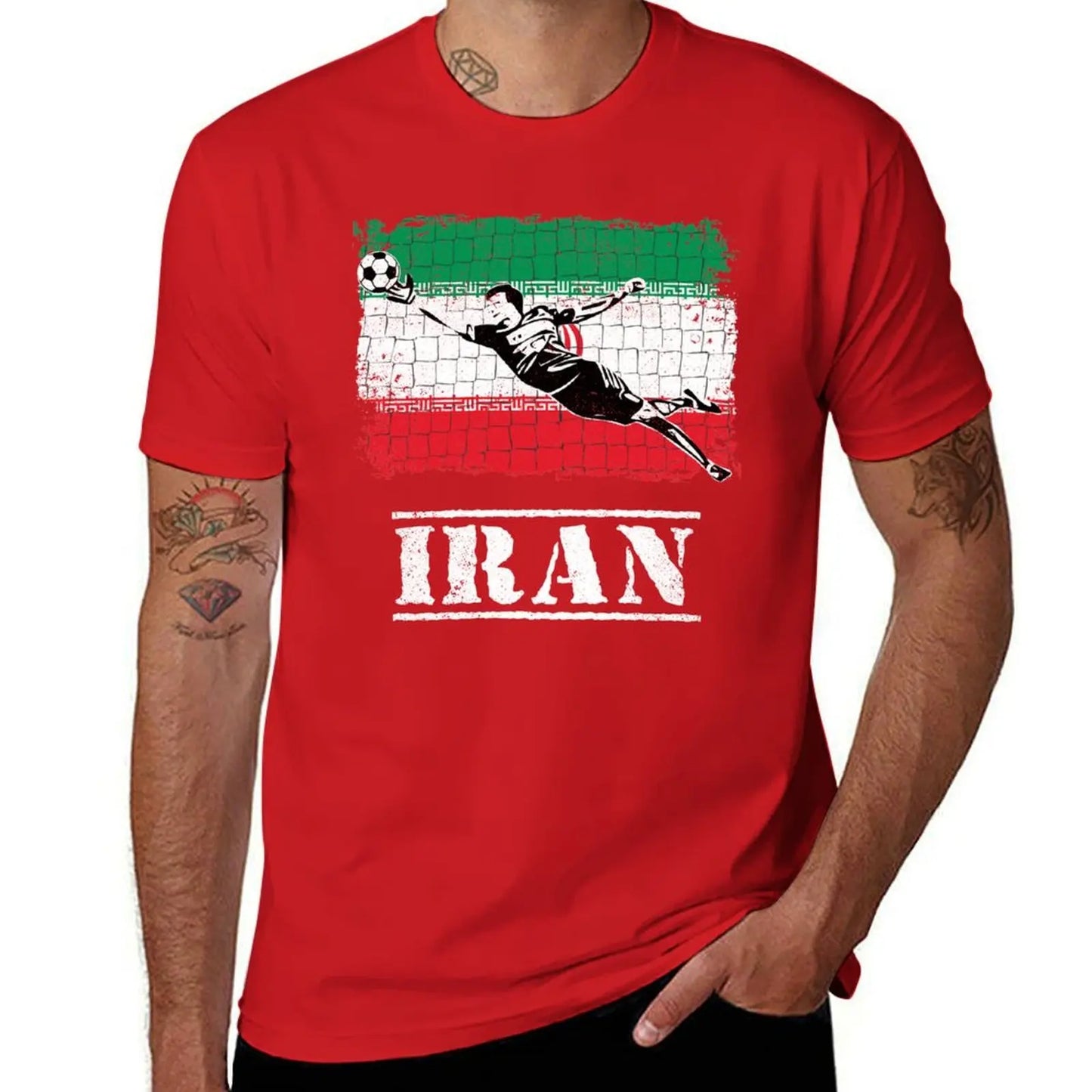 Iran Soccer Goalie Goal Keeper Shirt T-Shirt summer top essential t shirt korean fashion mens graphic t-shirts hip hop