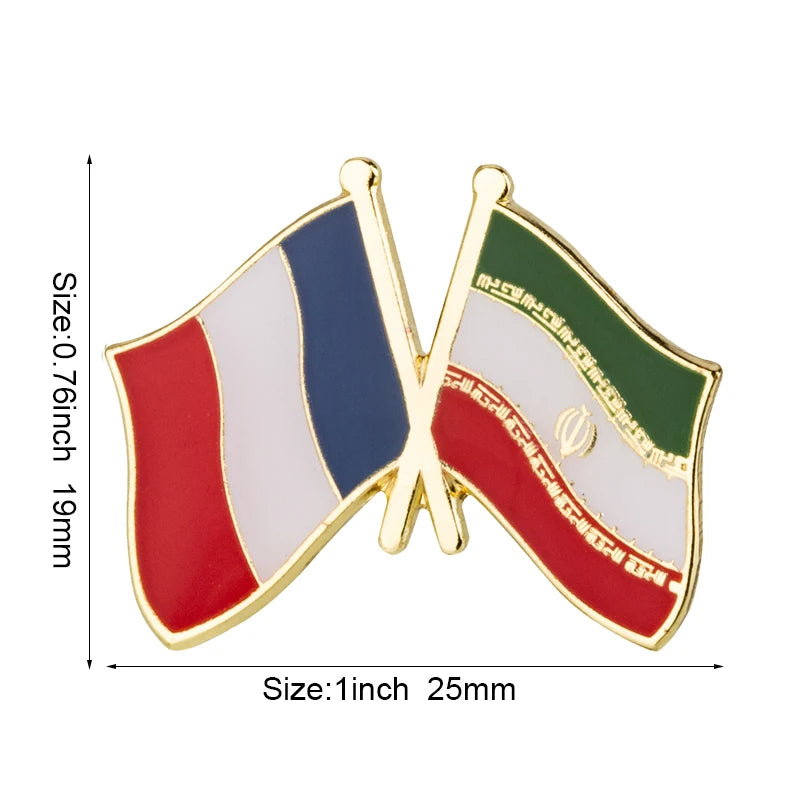 Iran  Flag Laple Pin Badge Brooch